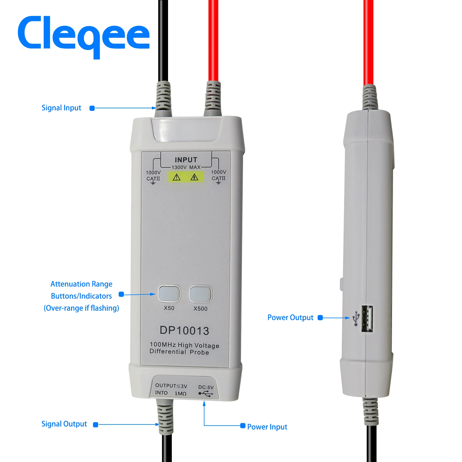 High Voltage Differential Probe 100Mhz 1300V - Cleqee 1300 فولت 100 ميجا هرتز