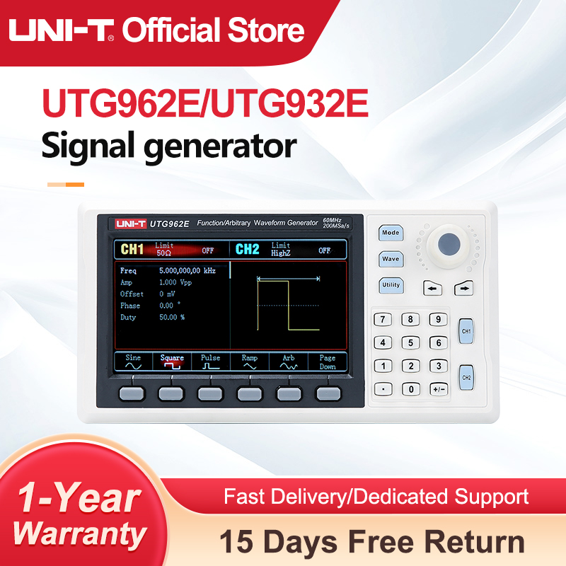 Dual Channel Arbitrary Waveform Function Generator 60Mhz - UNI-T UTG932E UTG962E وظيفة مولد الموجي