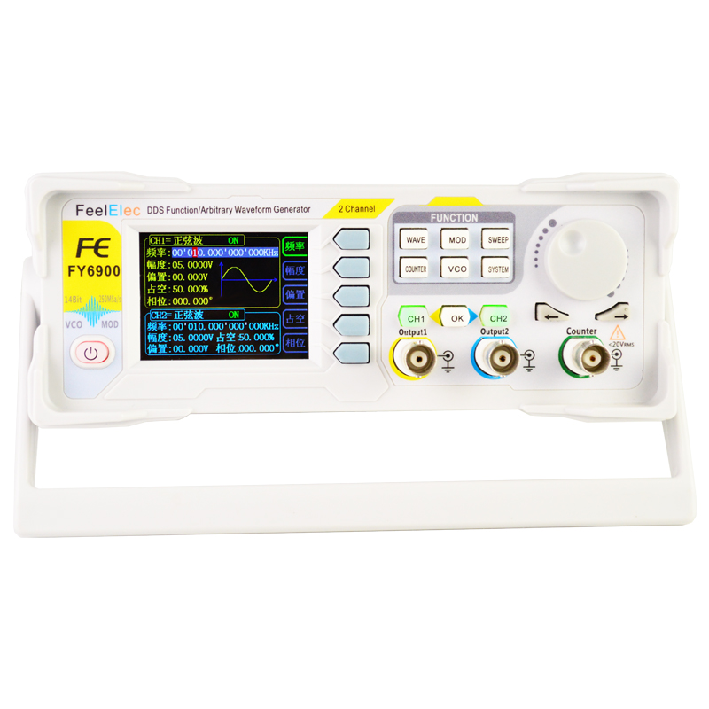 جهاز FY6900 الجديد ثنائي القنا - مراجعة Dual Channel Arbitrary Waveform Function Generator 60Mhz وسعره