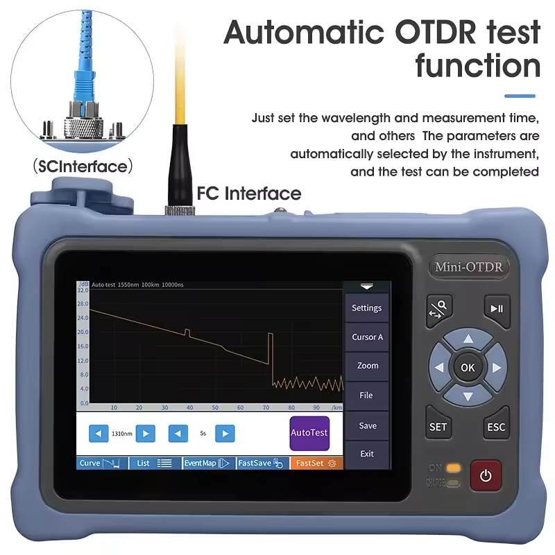 جهاز Novker 12 في 1 صغير OTDR  - مراجعة Optical Time Domain Reflectometer Otdr 1310 1550Nm وسعره
